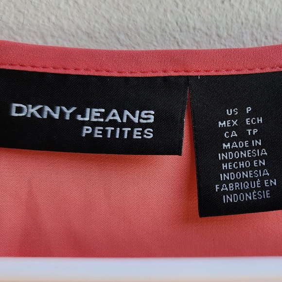 DKNY Jeans Petites Coral Tank Top Size Petite Small - Picture 7 of 12